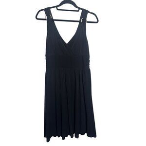 White House Black Market Black Dress NWT - Size 10 Cocktail Midi $138 MSRP